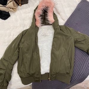 Olive zip up jacket